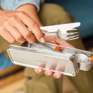 Small Hours Stainless Steel Reusable On-The-Go Cutlery Set